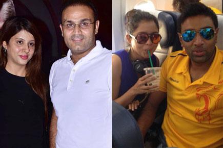 That's a sixer! Sehwag and Ashwin hit out of the park by their wives