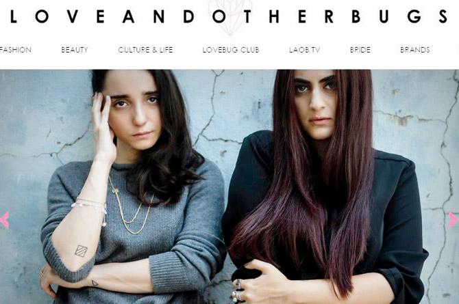 a screen grab of the fashion blog, Love And Other Bugs