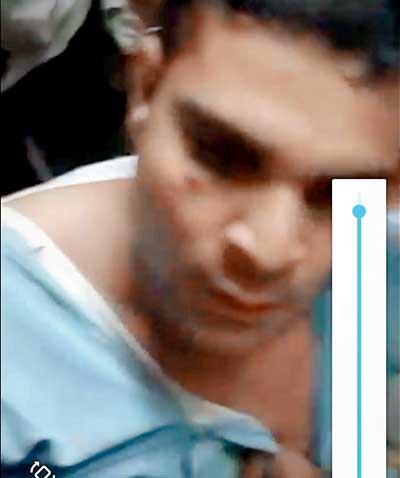 Screen grab from the video in which the culprit can be seen