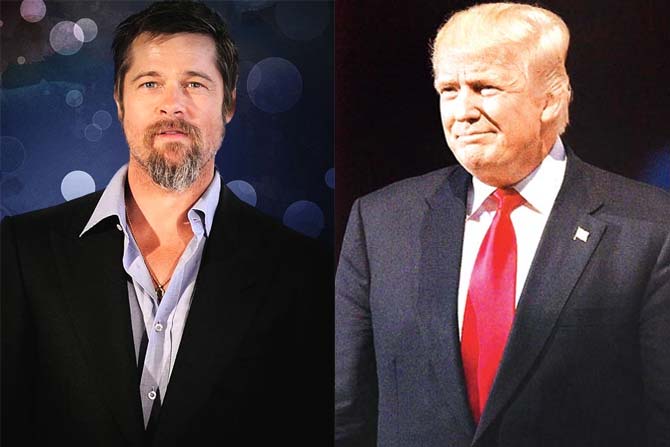 Brad Pitt has questioned US Republican presidential candidate Donald Trump
