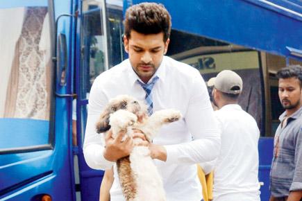 Karan Kundra's pet dog keeps him company on sets of 'Love School'
