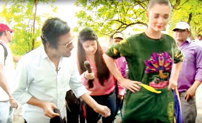 A screen grab from the video featuring Nawazuddin and Amy Jackson