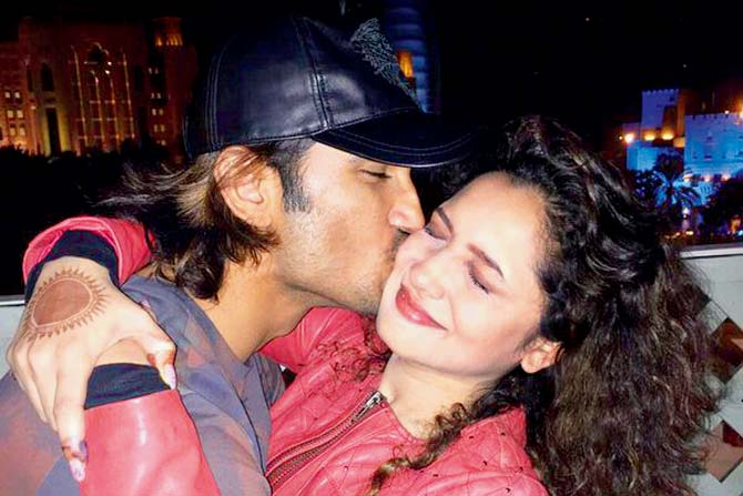 File photo of  Ankita Lokhande and Sushant Singh Rajput in happier times