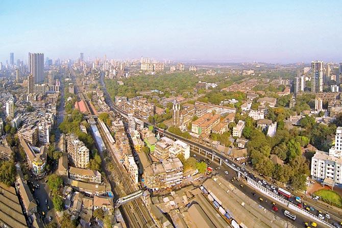An aerial view of Byculla, shot by Mehta in 2013 