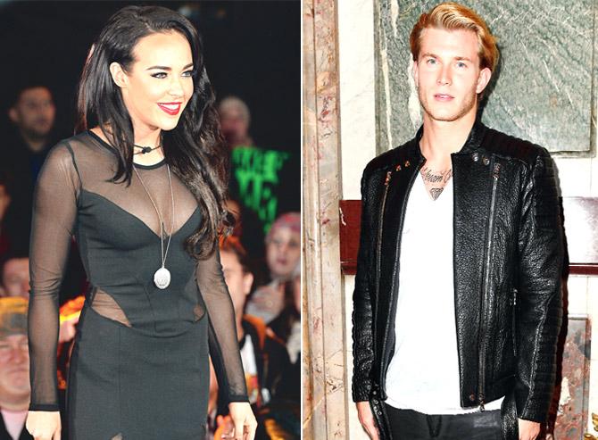 Stephanie Davis (left) and Liverpool FC goalkeeper Loris Karius have only been dating for just over a month. Pic/Getty Images