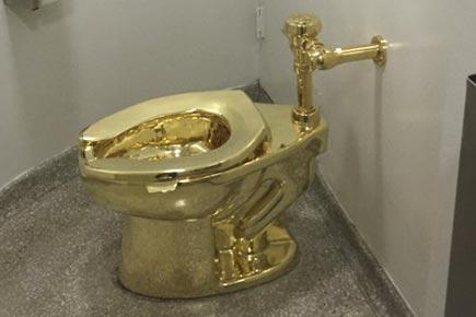 This toilet is made of solid gold!