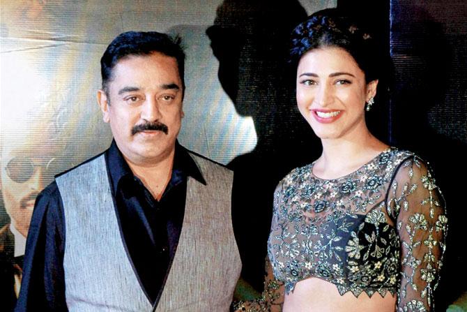 Kamal Haasan with daughter Shruti Haasan