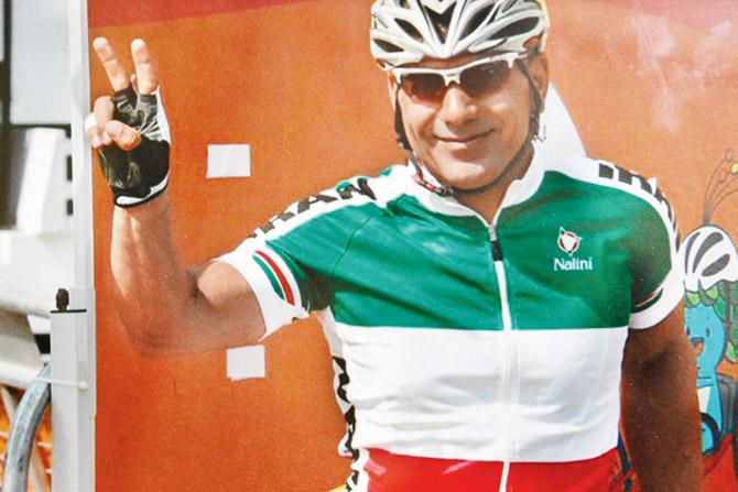 Iranian cyclist Bahman Golbarnezhad, who died during a mountainous descent in the Rio road race. Pic/AFP