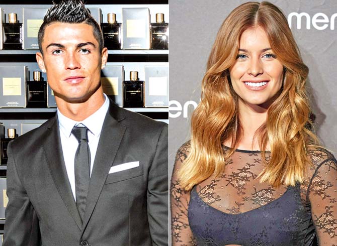 Cristiano Ronaldo and Model Desire Cordero. Pics/Getty Images