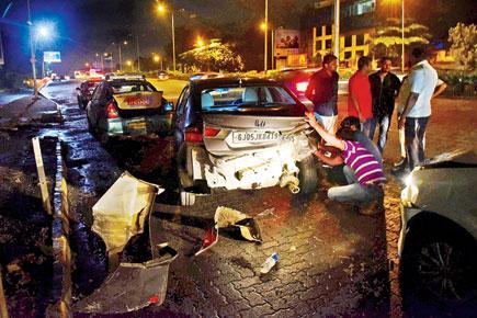 Mumbai Western Express smash-up leaves 3 cars damaged
