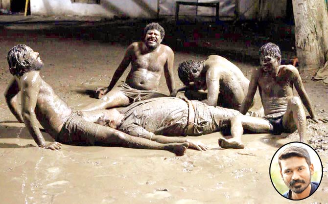 A still from Visaranai; (inset) Dhanush