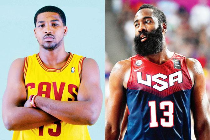Tristan Thompson and James Harden