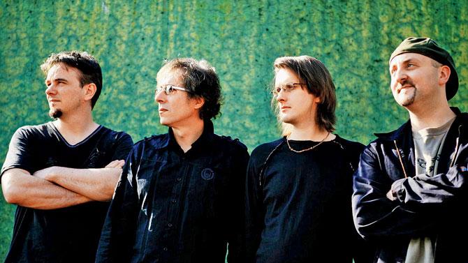 Steven Wilson (third from left) during his Porcupine Tree days