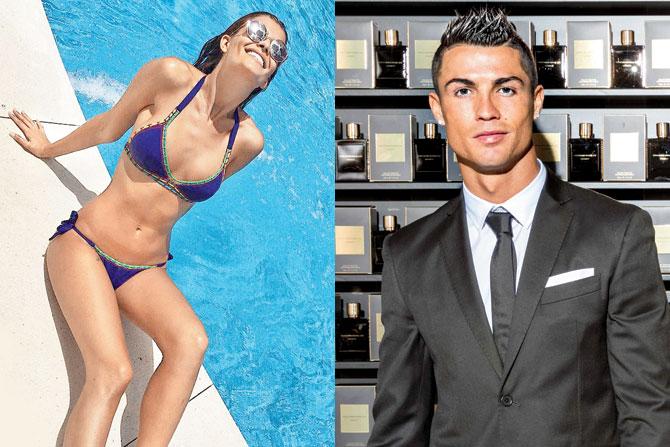 Desire Cordeiro. Pic/ Desire’s instagram account. (Right) Cristiano Ronaldo