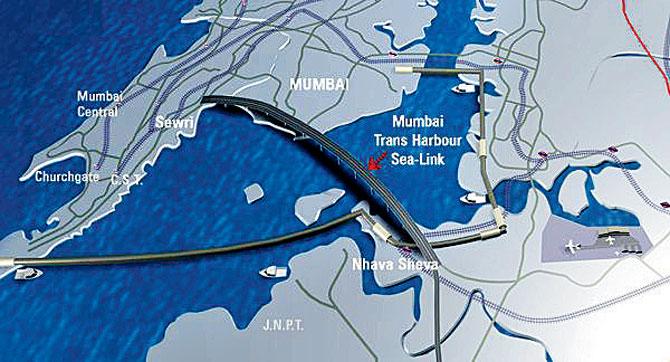 The Mumbai Trans Harbour Link will be a six-lane bridge, connecting Sewri with Nhava Sheva