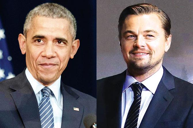 Barack Obama and Leonardo DiCaprio 