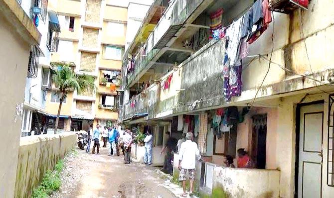 Om Sai co-operative housing society, where Aishwarya was found murdered