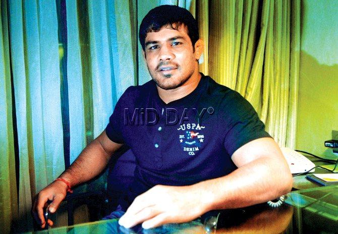 India wrestler Sushil Kumar is determined to leave the past behind. Pic/Pradeep Dhivar