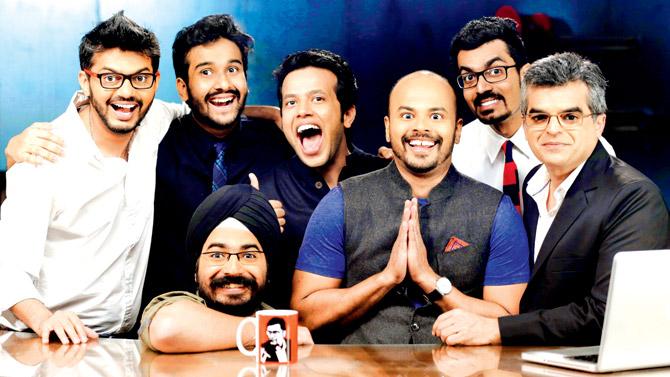 East India Comedy comprises seven comedians — Kunal Rao, Sahil Shah, Angad Singh Ranyal, Sapan Verma, Sorabh Pant, Azeem Banatwalla and Atul Khatri