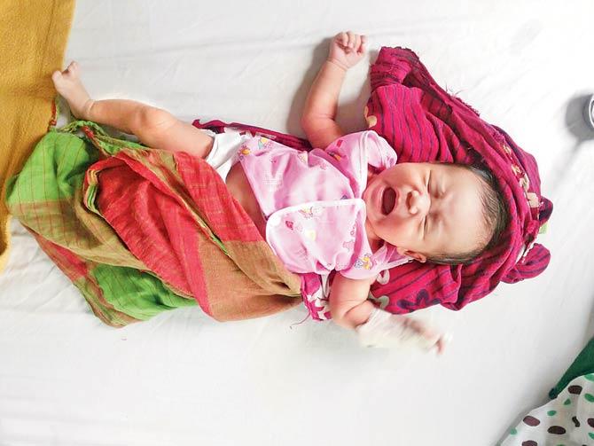 The 10-day old girl was found abandoned at Kamothe