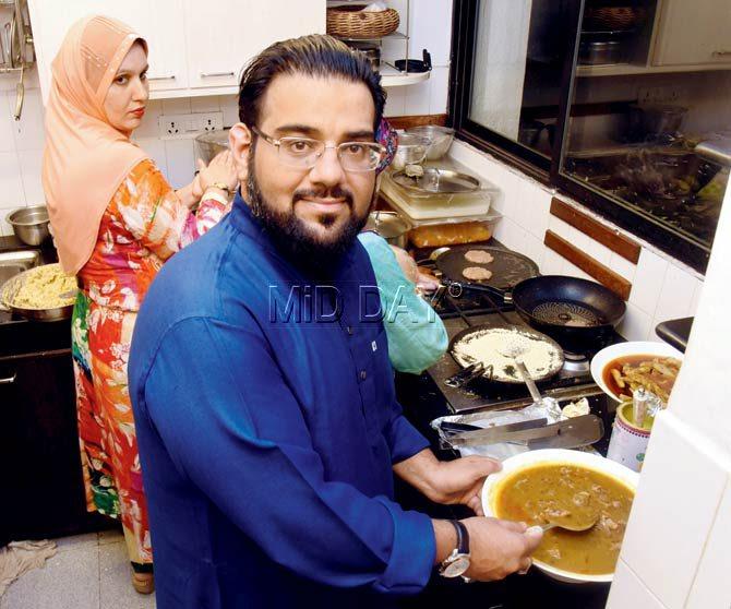 Chef Osama Jalali in the kitchen