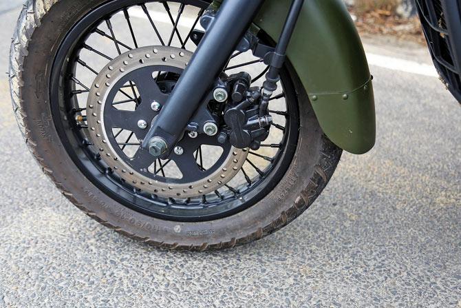 The bike has good stopping power with brakes that have a fiesty bite and progression