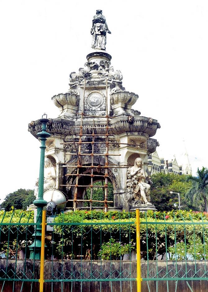 Phase I of the restoration project at Flora Fountain will go on for six months