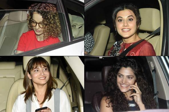 Photos: Kangana Ranaut, Taapsee Pannu and other celebs watch 