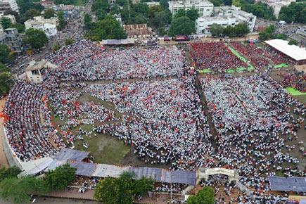 Maratha community holds silent march in Pune on September 26