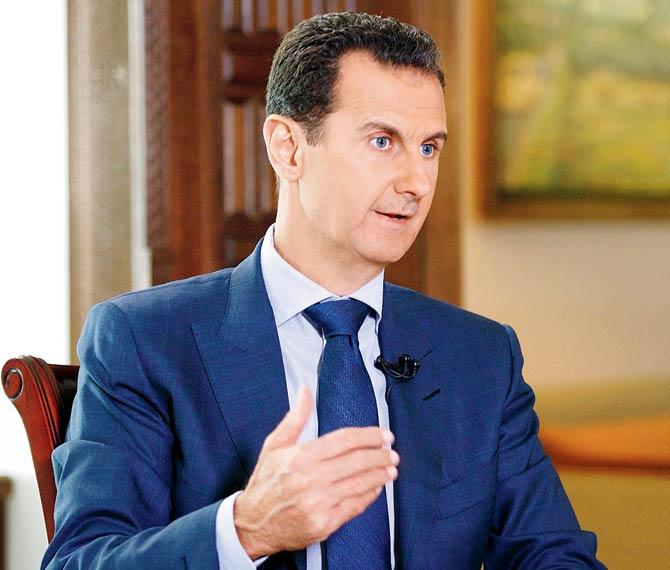 Assad said US airstrikes on Syrian troops “were definitely intentional” lasting for an hour, and blamed the country for the collapse of the ceasefire deal. Pic/AP