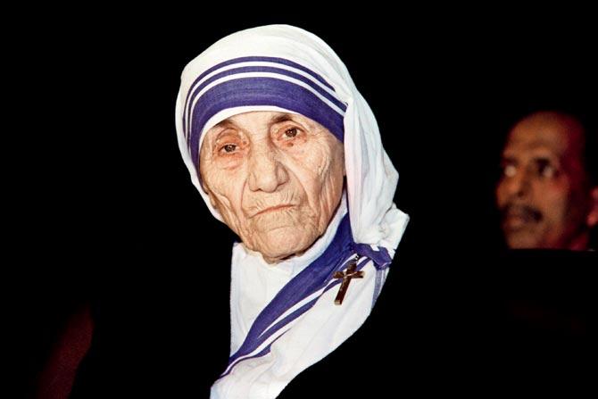 Mother Teresa who was canonised yesterday. Pic/AFP