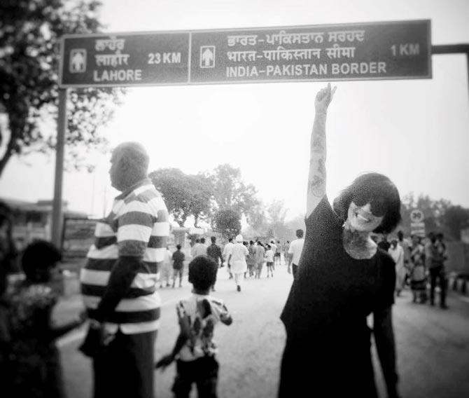 Sapna Bhavnani at the Wagah Border