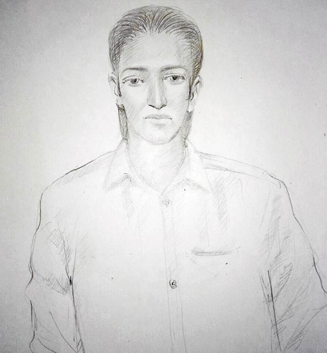 Sketch of one of the suspects