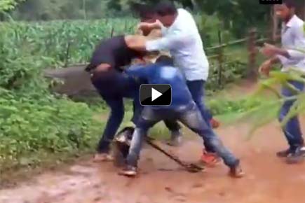 Watch Video: BJP leader's son thrashes bikers for not giving way
