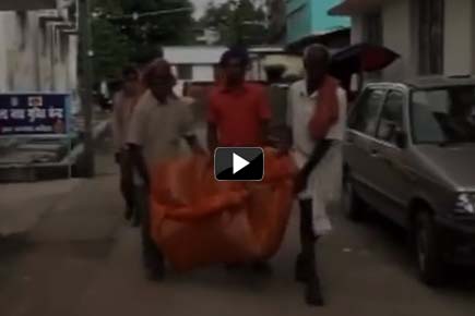 Watch Video: Now, three men carry body of relative in plastic bag