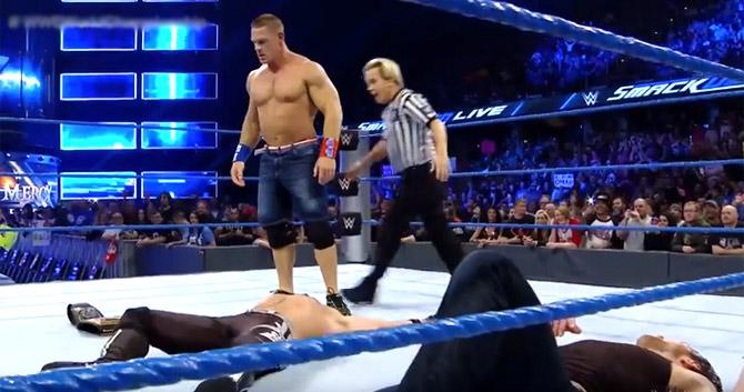 John Cena, AJ Styles and Dean Ambrose