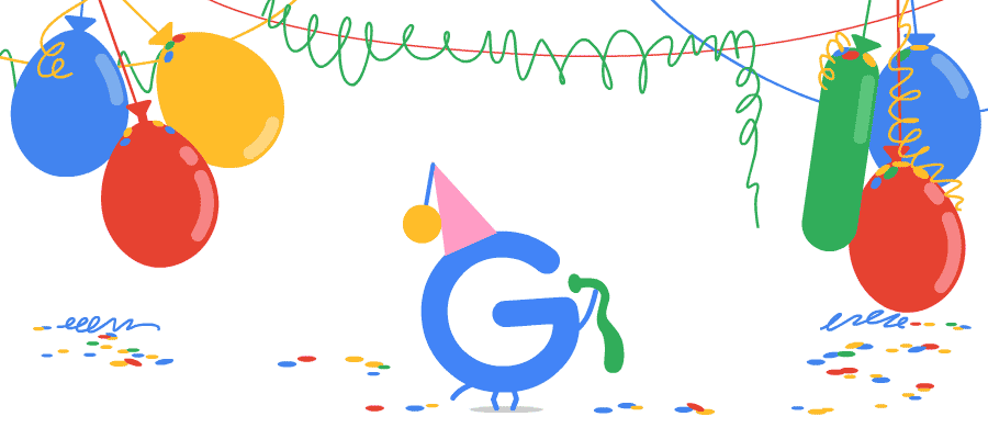 Google 18th birthday Doodle