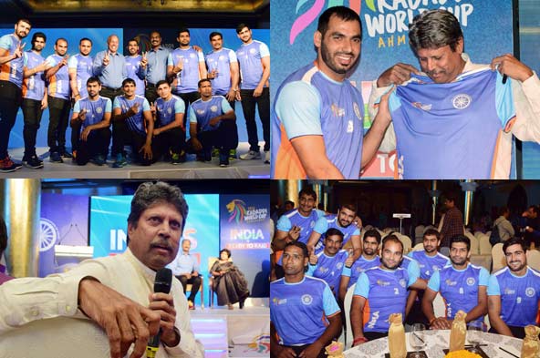 Photos: Kapil Dev unveils Indian kabaddi team jersey for 2016 World Cup
