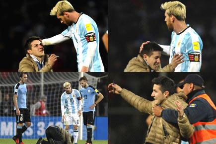 Lionel Messi scores on international return, fan worships at his feet