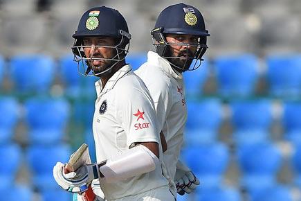 500th Test: Vijay, Pujara score fifties as India 159/1 against New Zealand
