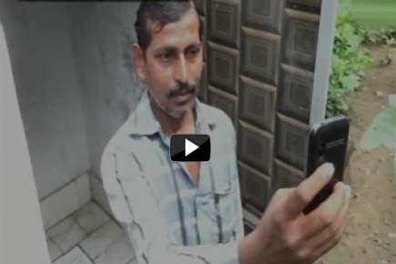 Watch Video: People take selfies with toilets in Narmada 
