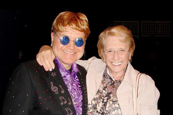 Paul Bacon with Elton John
