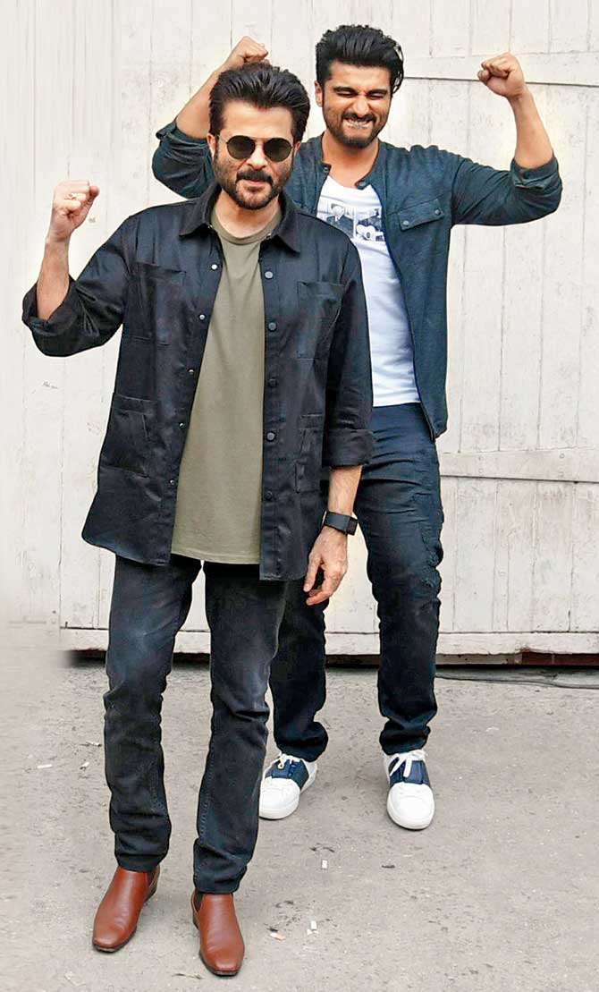 Arjun Kapoor and Anil Kapoor. Pic/Sameer Markande