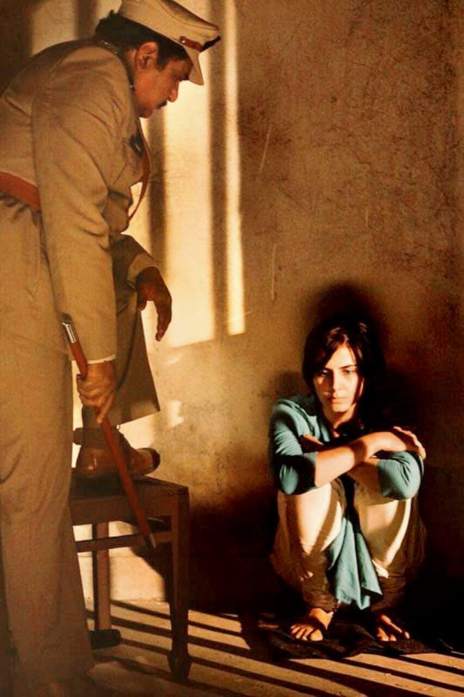Kirti Kulhari in a still from the film based on Emergency era