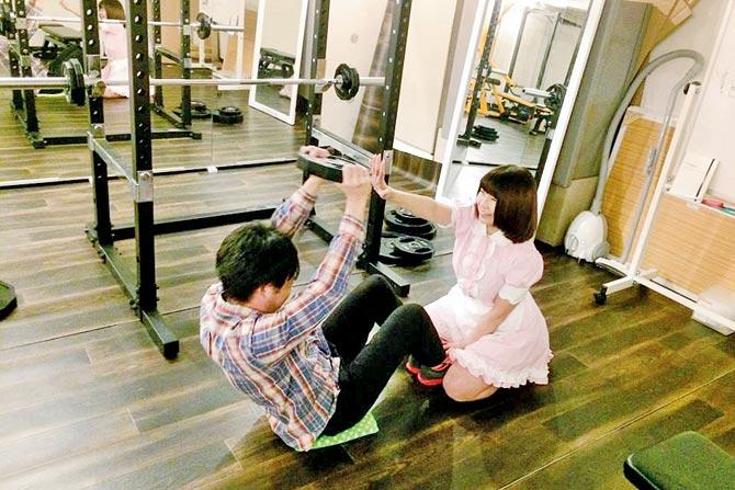 New gym in Tokyo offers workouts with cute maids in frilly aprons