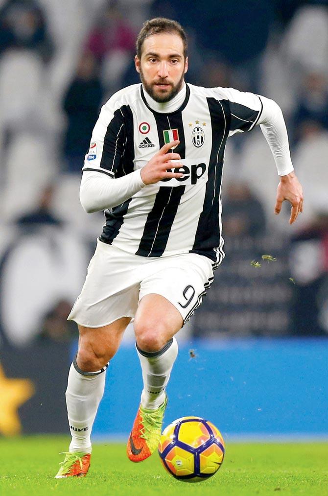 Striker Gonzalo Higuain will be key man for Juventus. Pic/AFP
