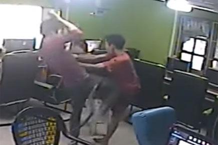 Watch video: Man panics as snake attacks his butt