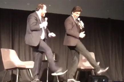 What fun! Shah Rukh Khan teaches 'Lungi dance' to Brett Ratner