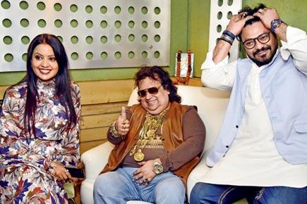 Clicked! Amrita Fadnavis and Babul Supriyo at Bappi Lahiri's studio
