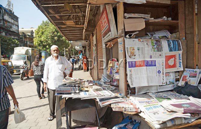 Wali Mohamed has watched Clare Road change over the years since 1971 when he started selling publications at Patel Newspaper Stall here. Pic/Suresh Karkera